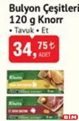 KNORR BULYON ÇEŞİTLERİ 120 G KNORR BULYON ÇEŞİTLERİ 120 G
